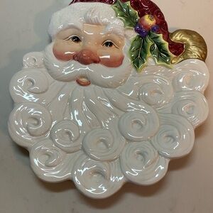 Fitz and Floyd Santa Claus Ceramic Wall Decor/Plate